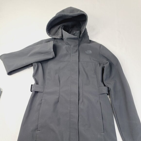 The North Face Women's Black Apex Bionic Belted Winter Snow Trench Coat Size M - Picture 2 of 8